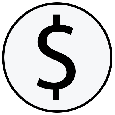 Dollar sign icon invoking feelings of money and partnership 
