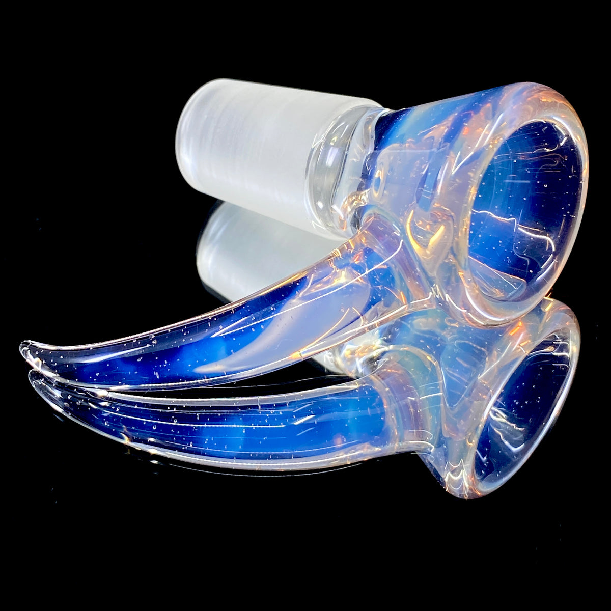 DC Glass Arts Horn Handle 18mm Single Hole Slide