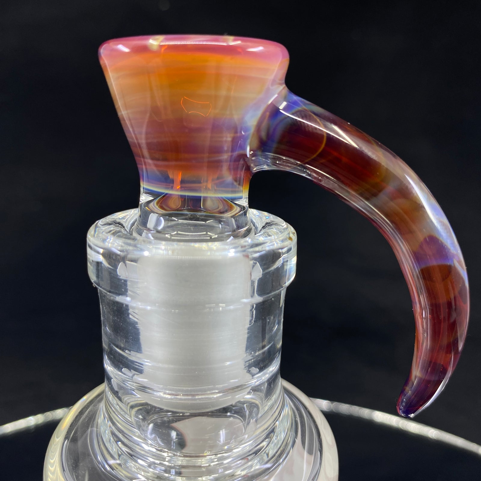 DC Glass Arts Horn Handle 18mm Single Hole Slide