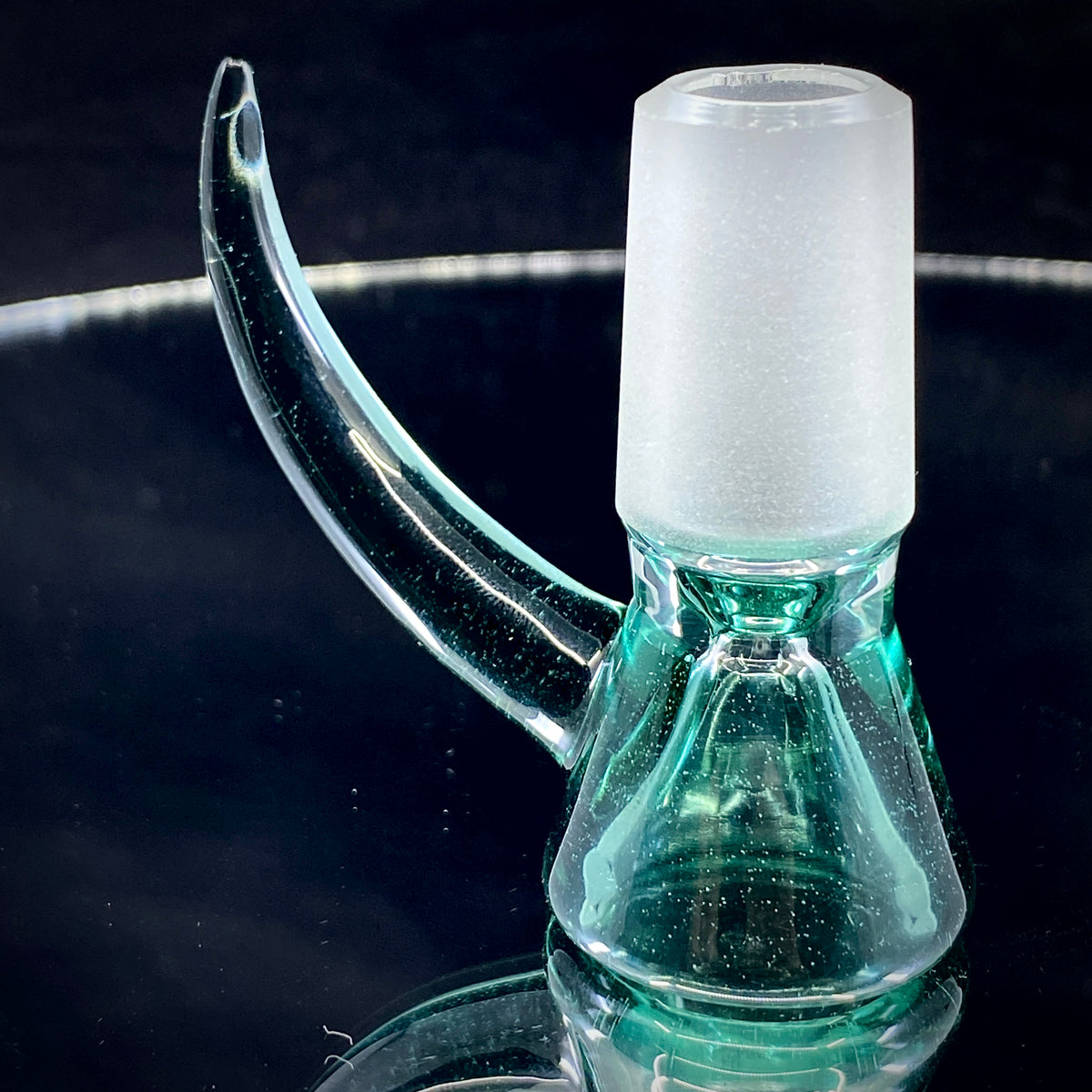 DC Glass Arts Horn Handle 18mm Single Hole Slide
