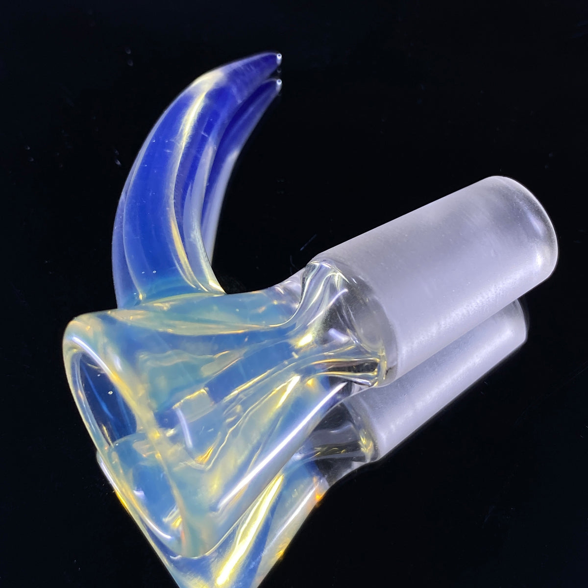 DC Glass Arts Horn Handle 14mm Single Hole Slide