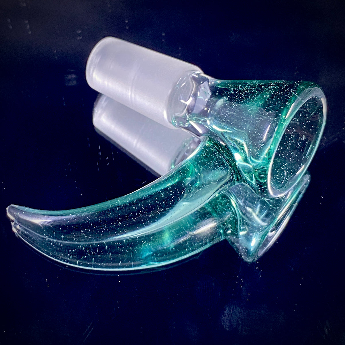 DC Glass Arts Horn Handle 14mm Single Hole Slide