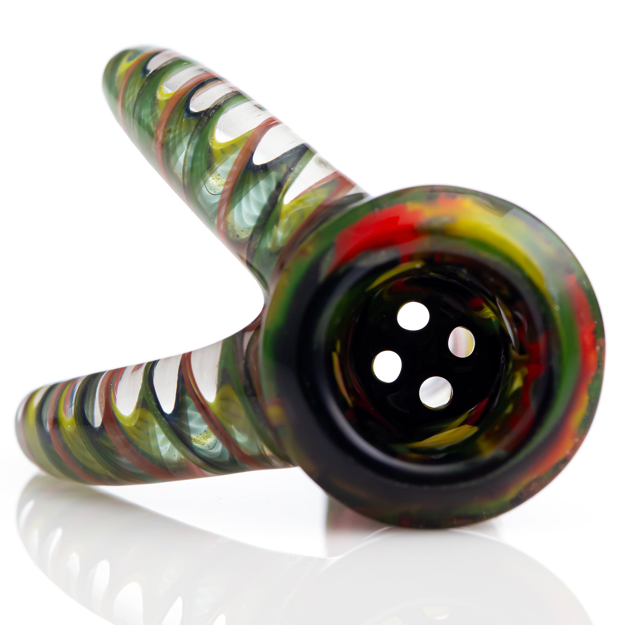 Chase Adams - Fully Worked Rasta Slide - 4 Hole with Double Horns (18mm)