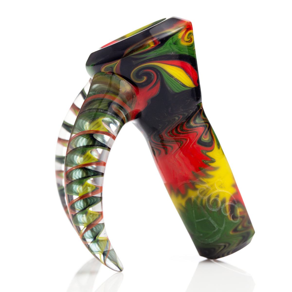 Chase Adams - Fully Worked Rasta Slide - 4 Hole with Double Horns (18mm)