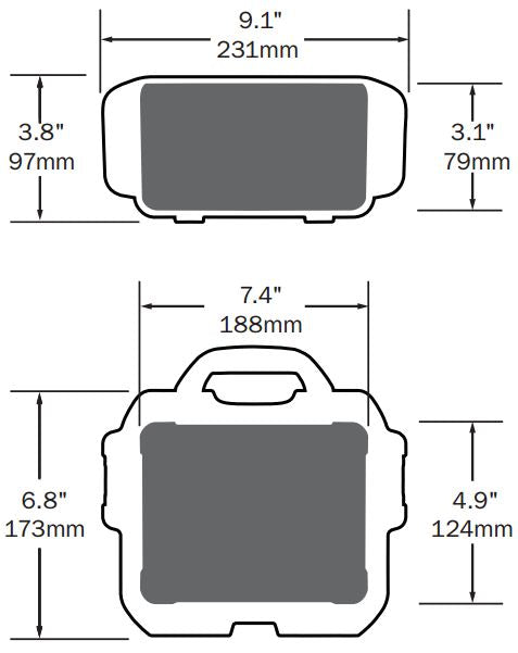 Turtle Case 503 Protective Hard Shell Case (Dimensions)