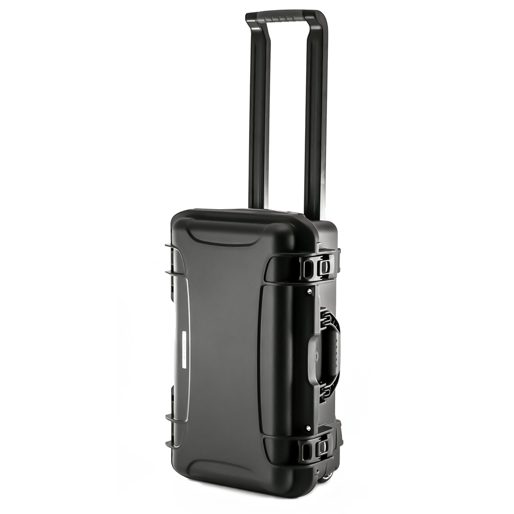 Turtle Case 735 Protective Hard Shell Case shown with Handle Out 