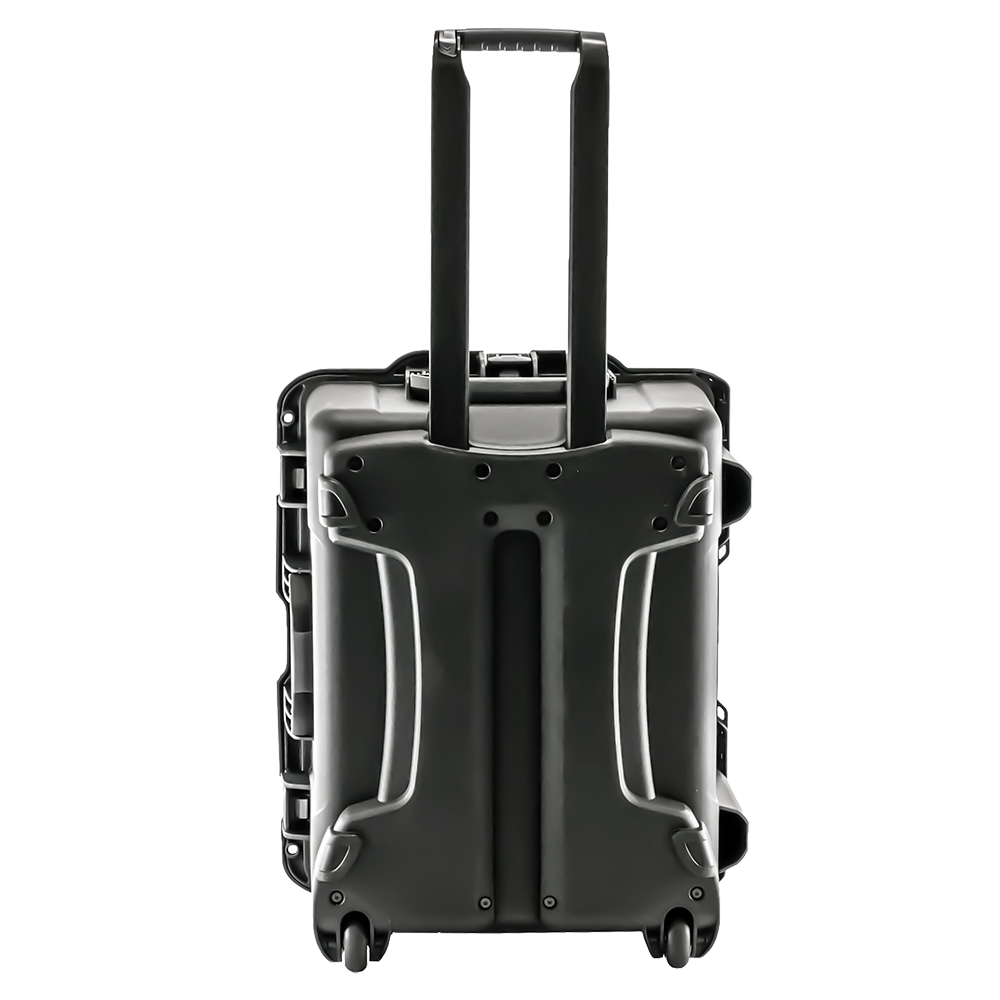 Turtle Case 760 Protective Hard Shell Case Rear View with Handle Out 