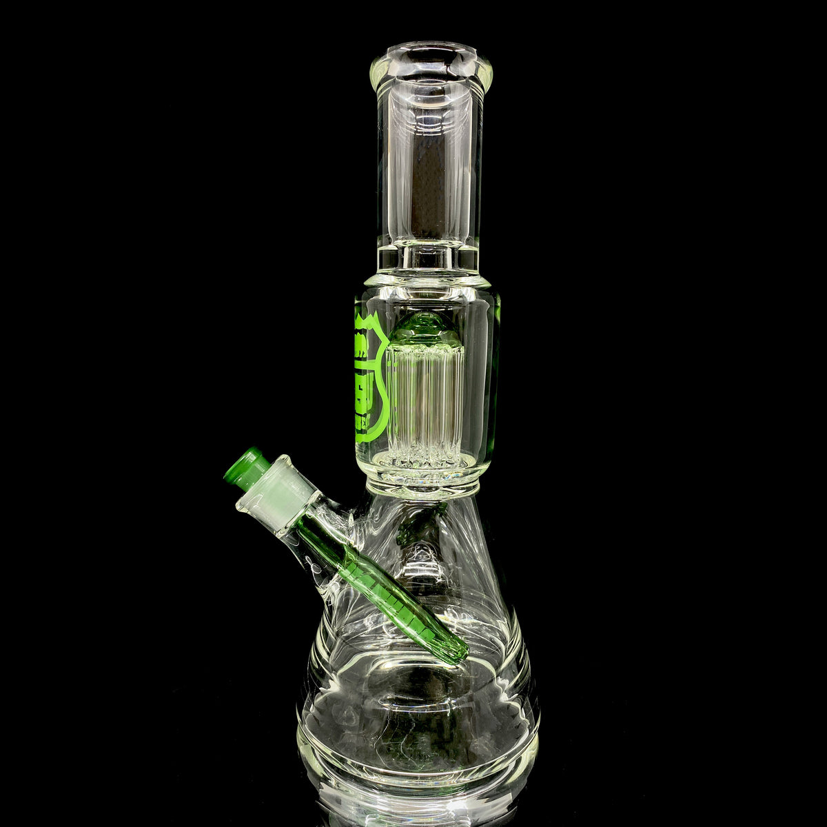 US Tubes Simple Beaker 55 with 10 Arm Tree Perc, 12 Inch, 19mm Joint