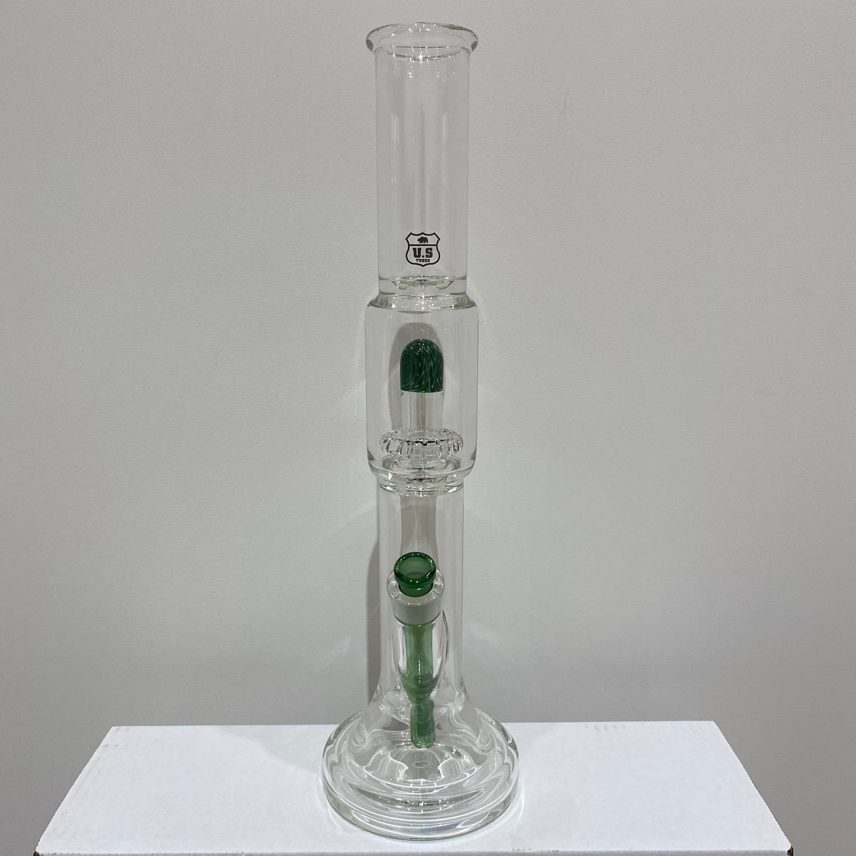 US Tubes 17 Inch Hybrid with Worked Circ Percolator 50 x 5mm and 19mm Joint