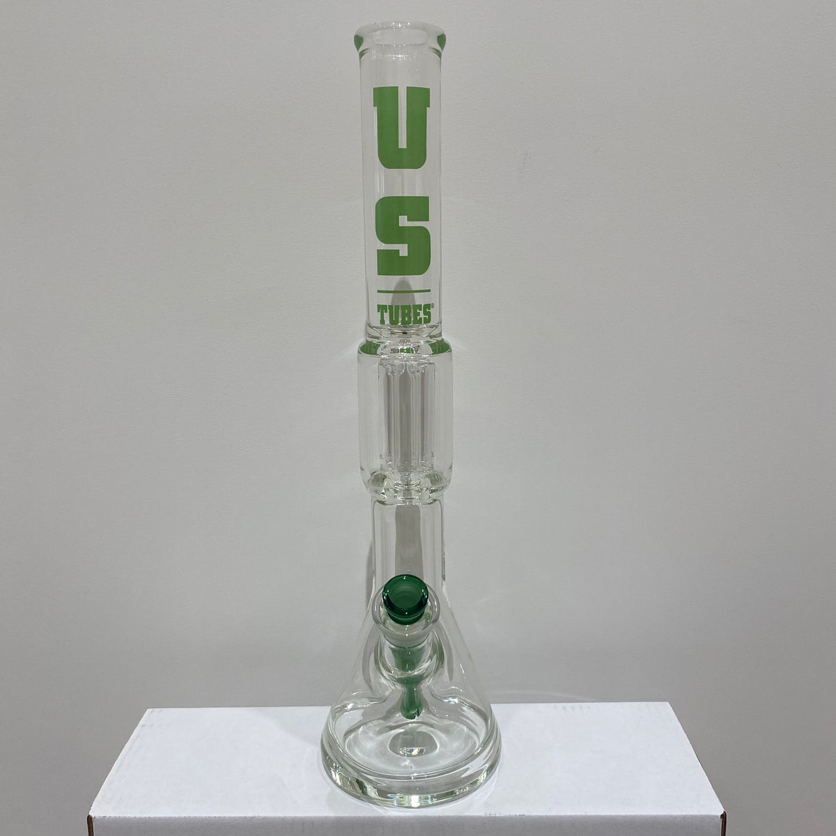US Tubes 19 Inch Beaker with 4 Arm Tree Percolator 50 x 7mm and 24mm Joint
