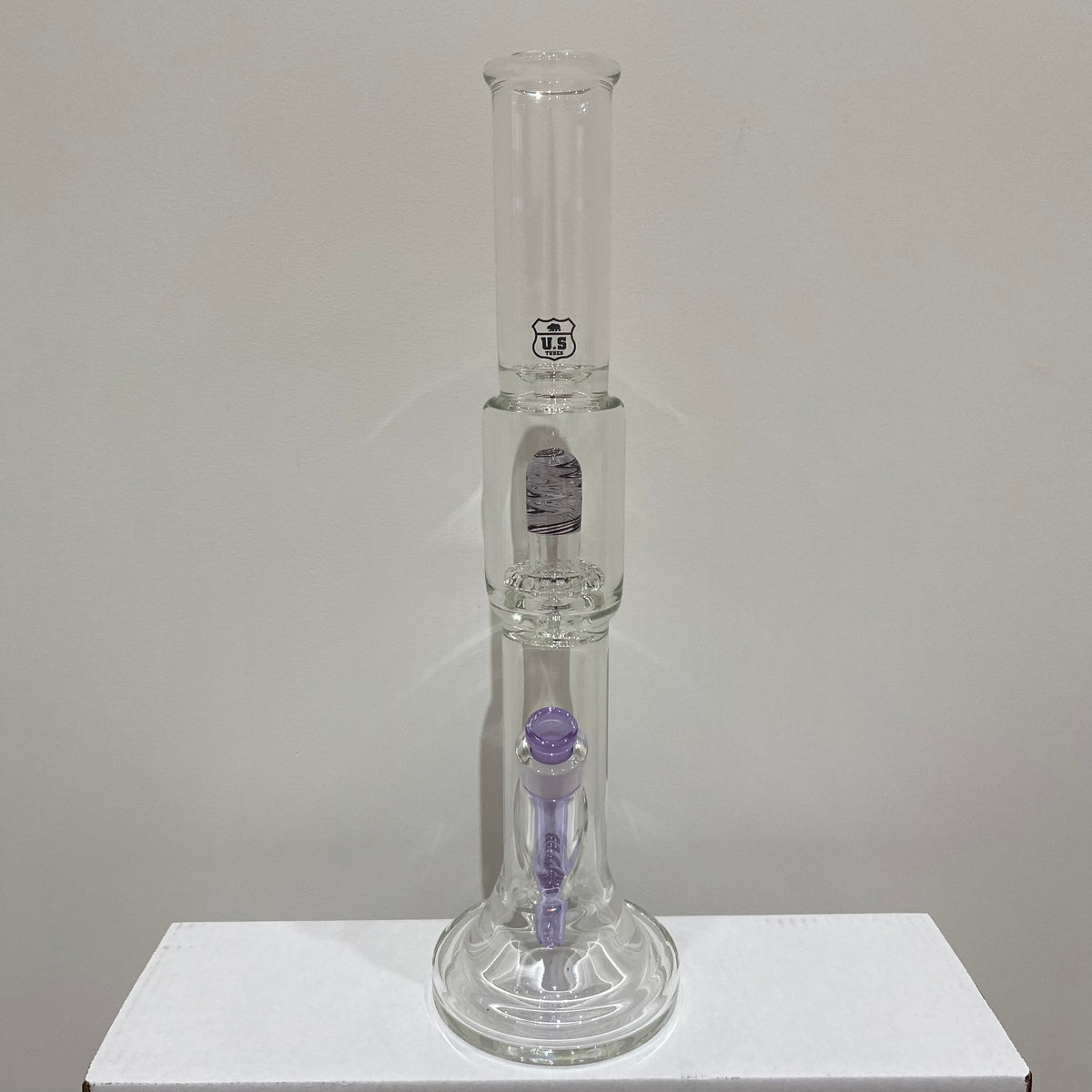 US Tubes 17 Inch Hybrid with Worked Circ Percolator 50 x 5mm and 19mm Joint