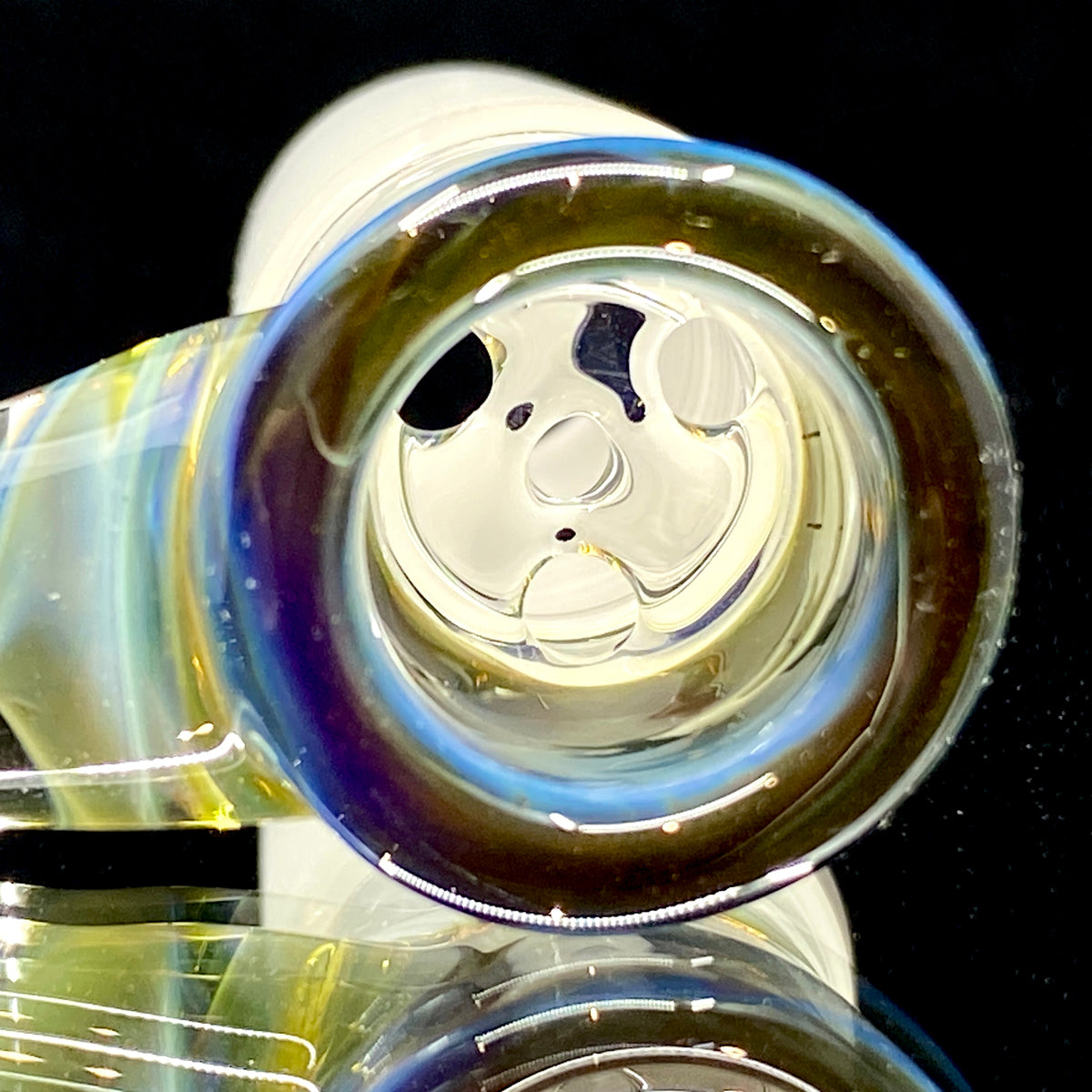 DC Glass Arts Spiral Horn Handle 18mm 4-Hole Slide