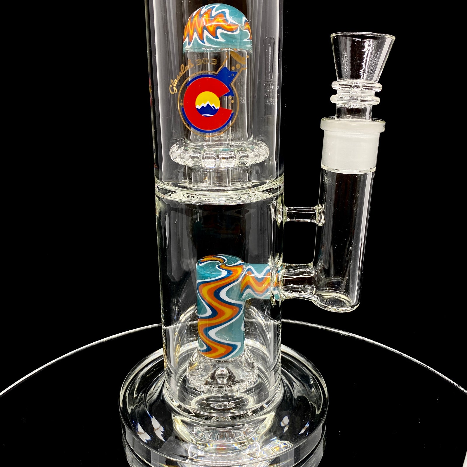GlassLab 303 Straight Fixed with Patterned Circ to Circ Percolator