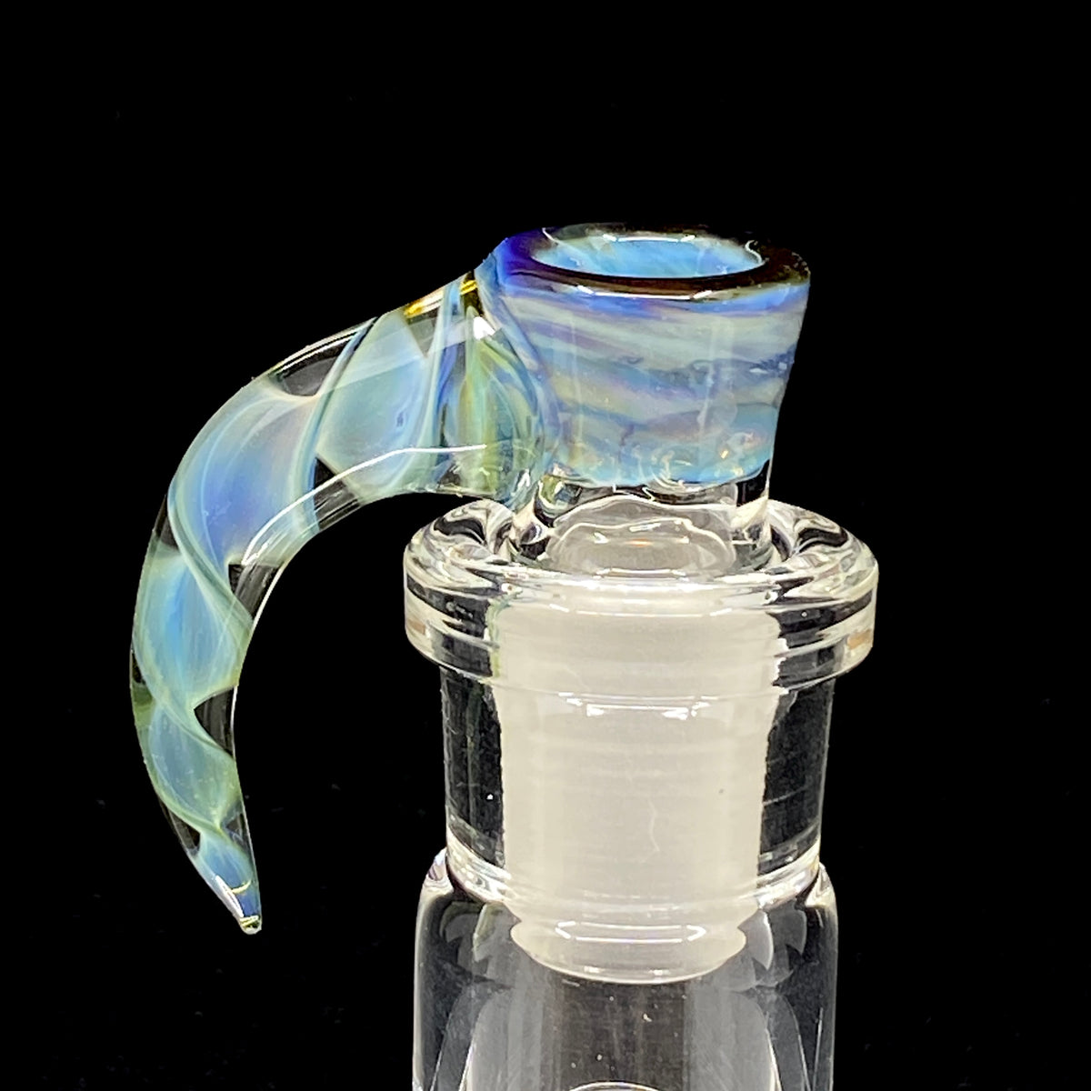 DC Glass Arts Spiral Horn Handle 18mm 4-Hole Slide