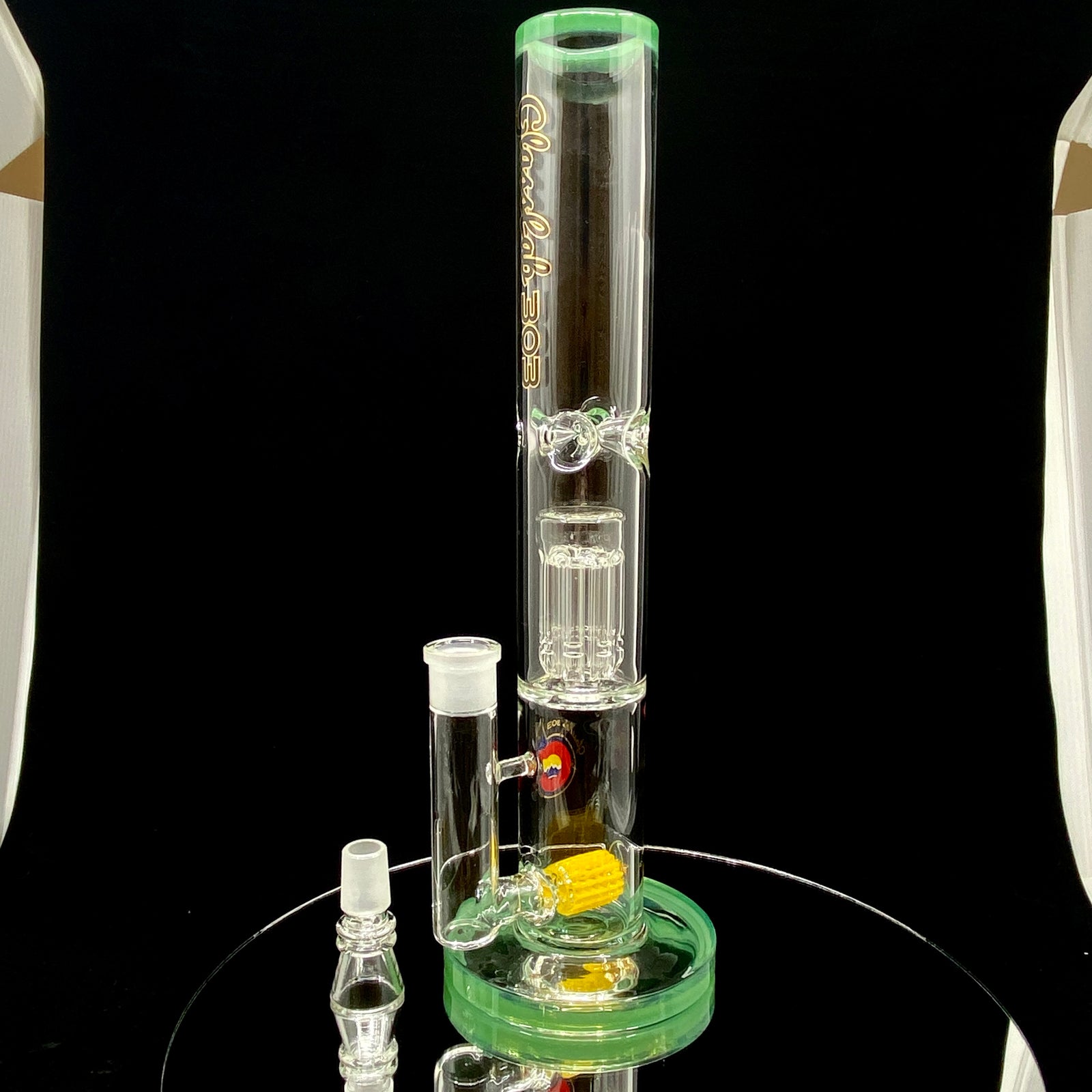 GlassLab 303 Straight Tube with Colored Barrel to 8 Arm Tree