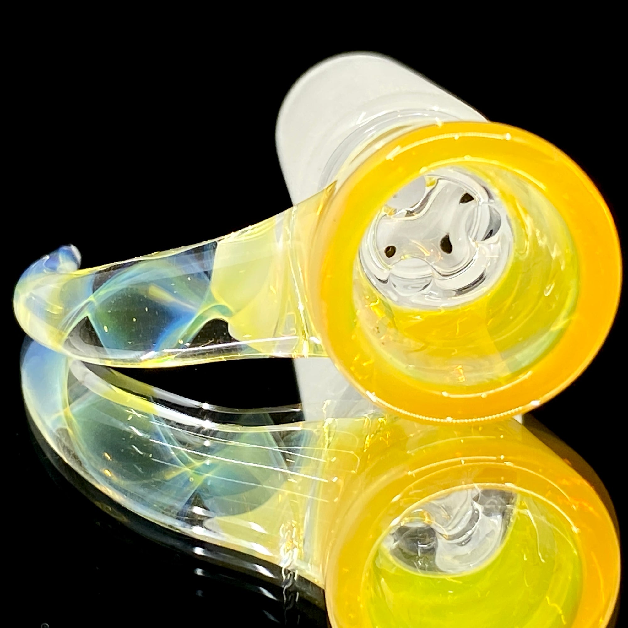 DC Glass Arts Spiral Horn Handle 14mm 3-Hole Slide