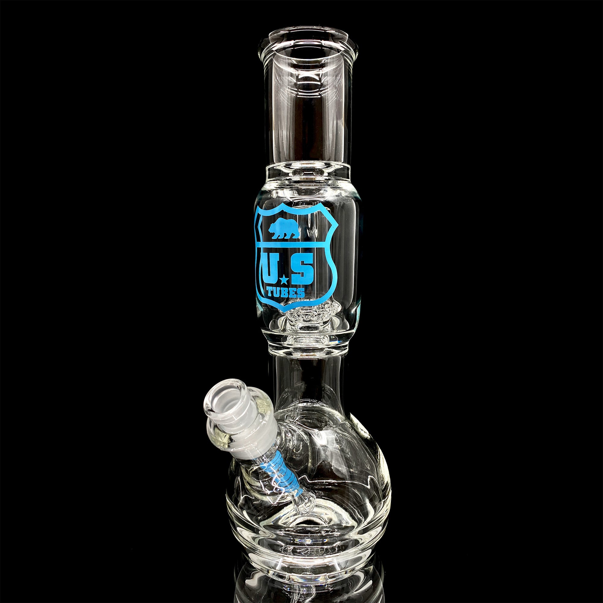 US Tubes Simple Round 55 with Dome Perc, 12 Inch, 19mm Joint