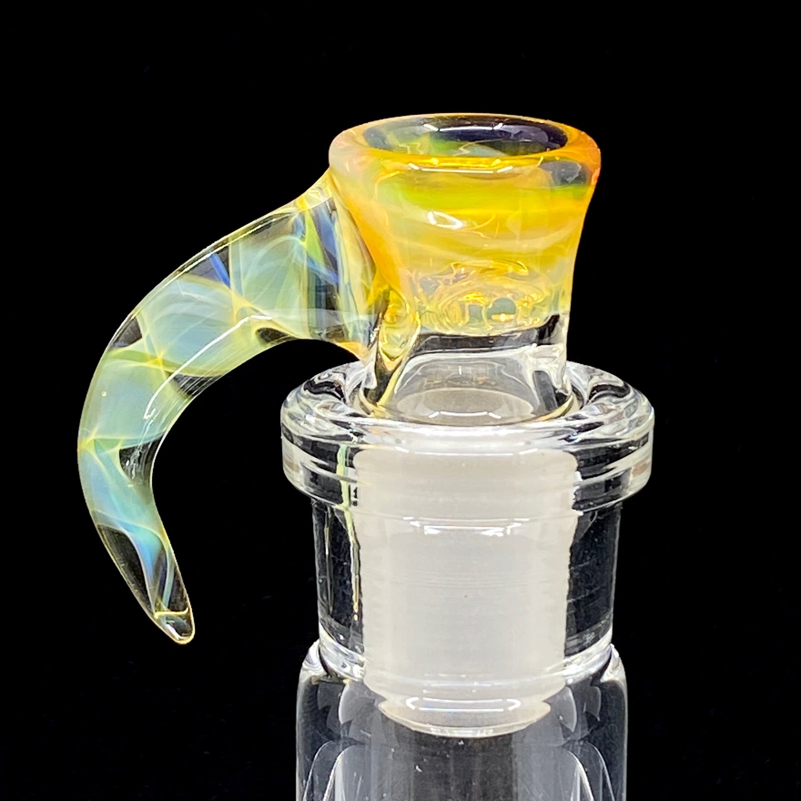 DC Glass Arts Spiral Horn Handle 18mm 4-Hole Slide