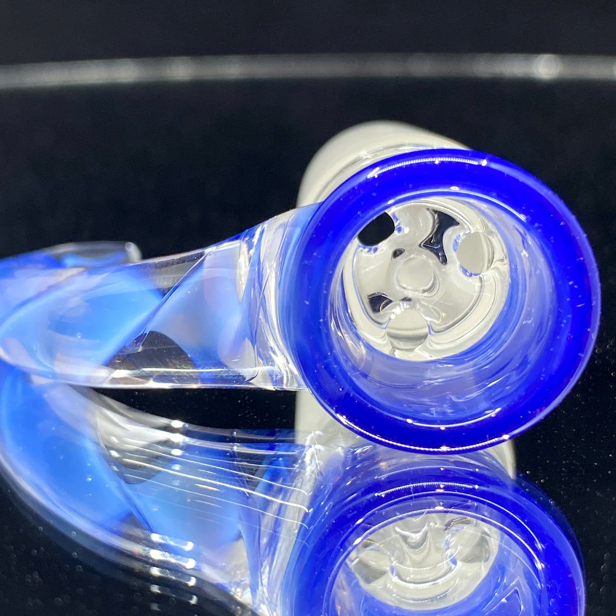 DC Glass Arts Spiral Horn Handle 18mm 4-Hole Slide